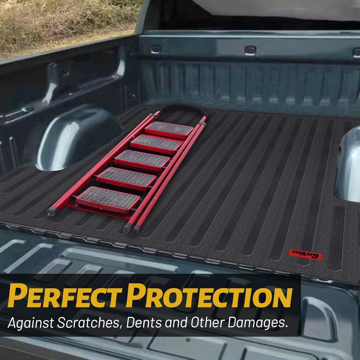 Heavy Duty Rubber Truck Bed Mat, Black F493284