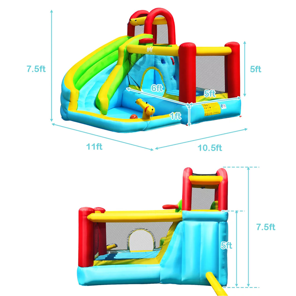 Inflatable Kids Water Slide Bounce House Splash Pool H2002