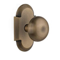 Antique Brass Double Dummy Door Knob with Cottage Plate W229125