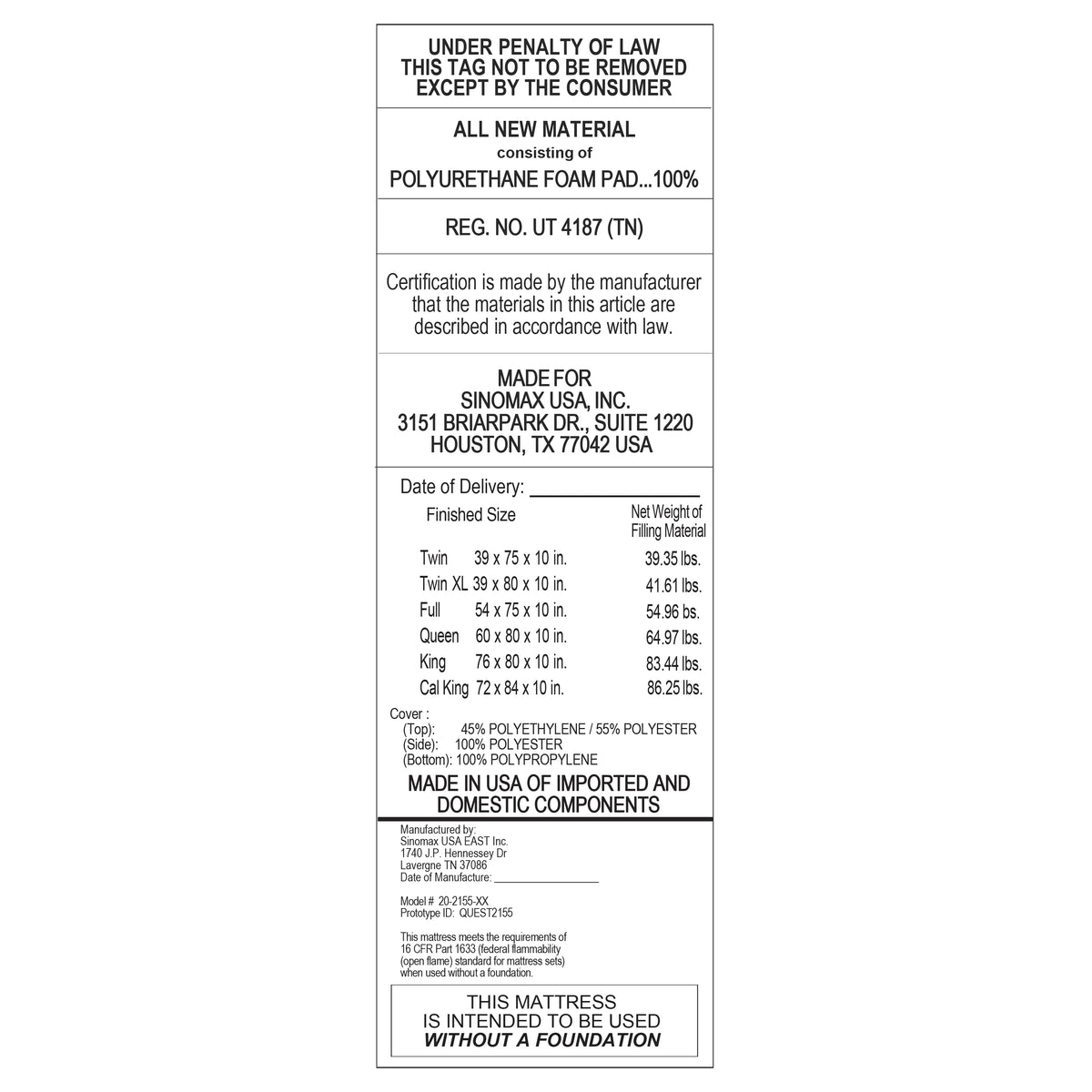 Queen Hybrid Mattress D5575