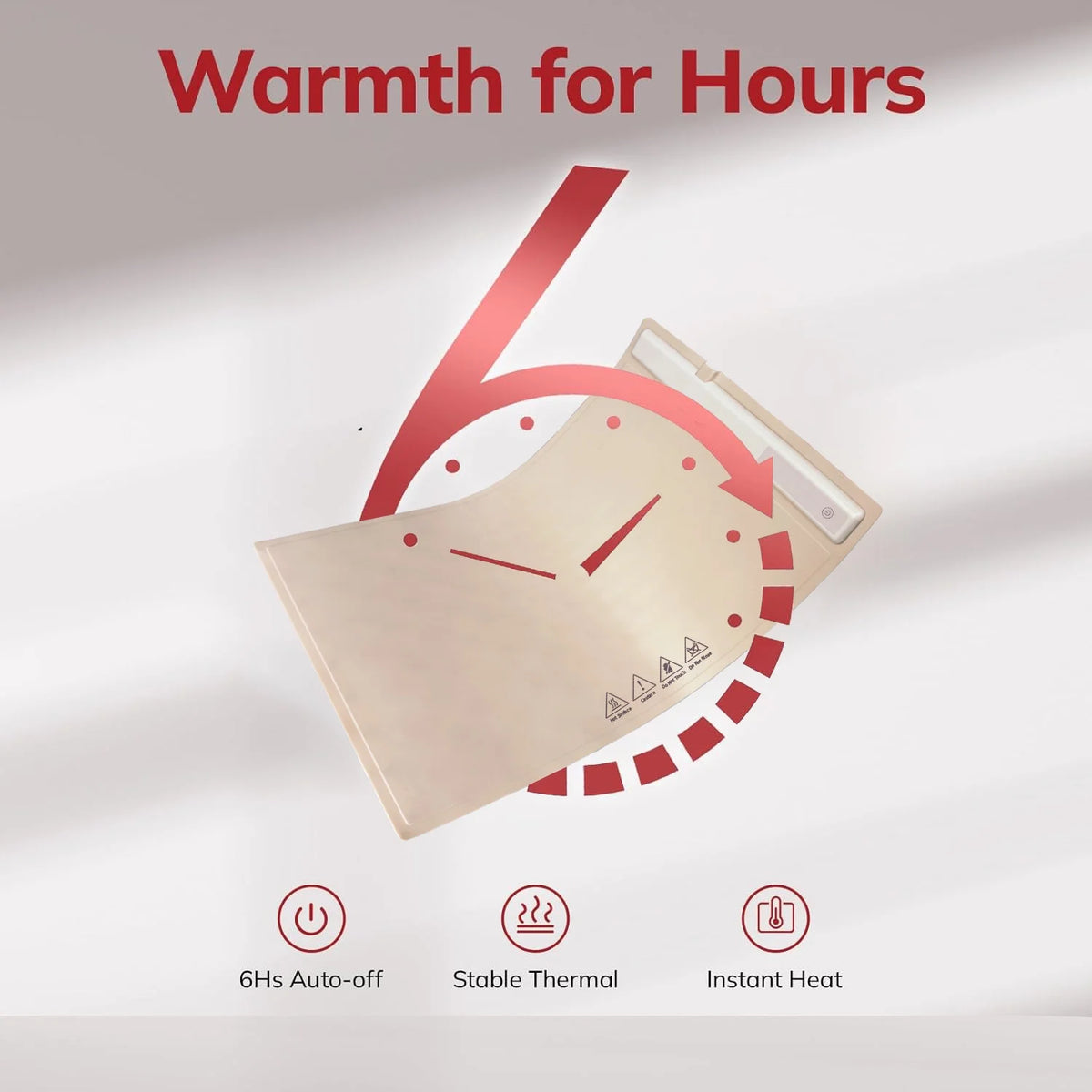 White Adjustable Temperature Foldable Electric Warming Tray R3603