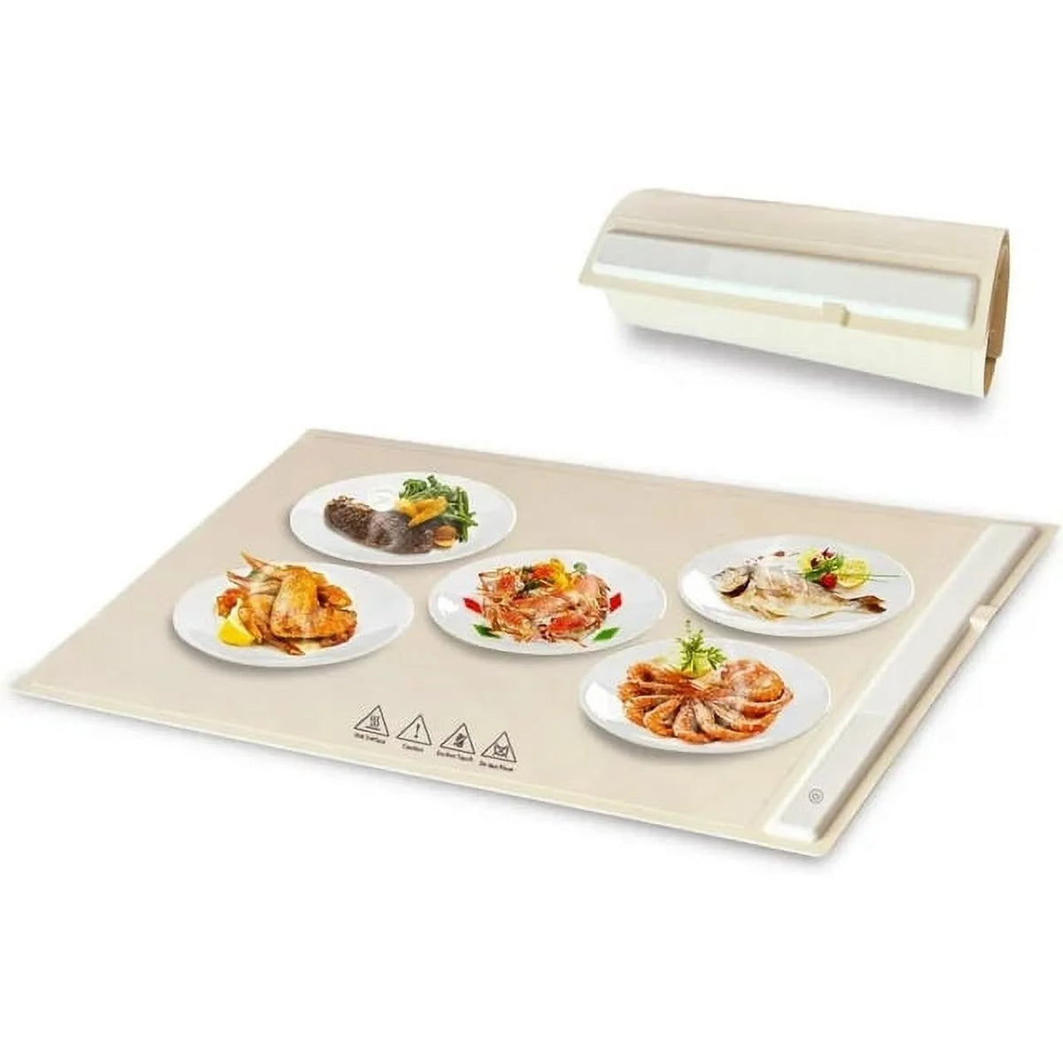 White Adjustable Temperature Foldable Electric Warming Tray R3603