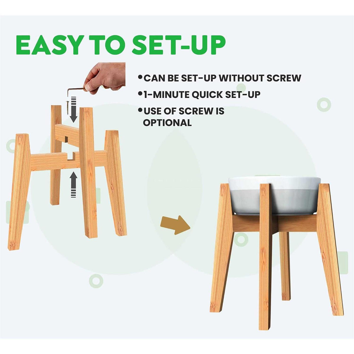 Adjustable Dog Bowl Stand Y304800