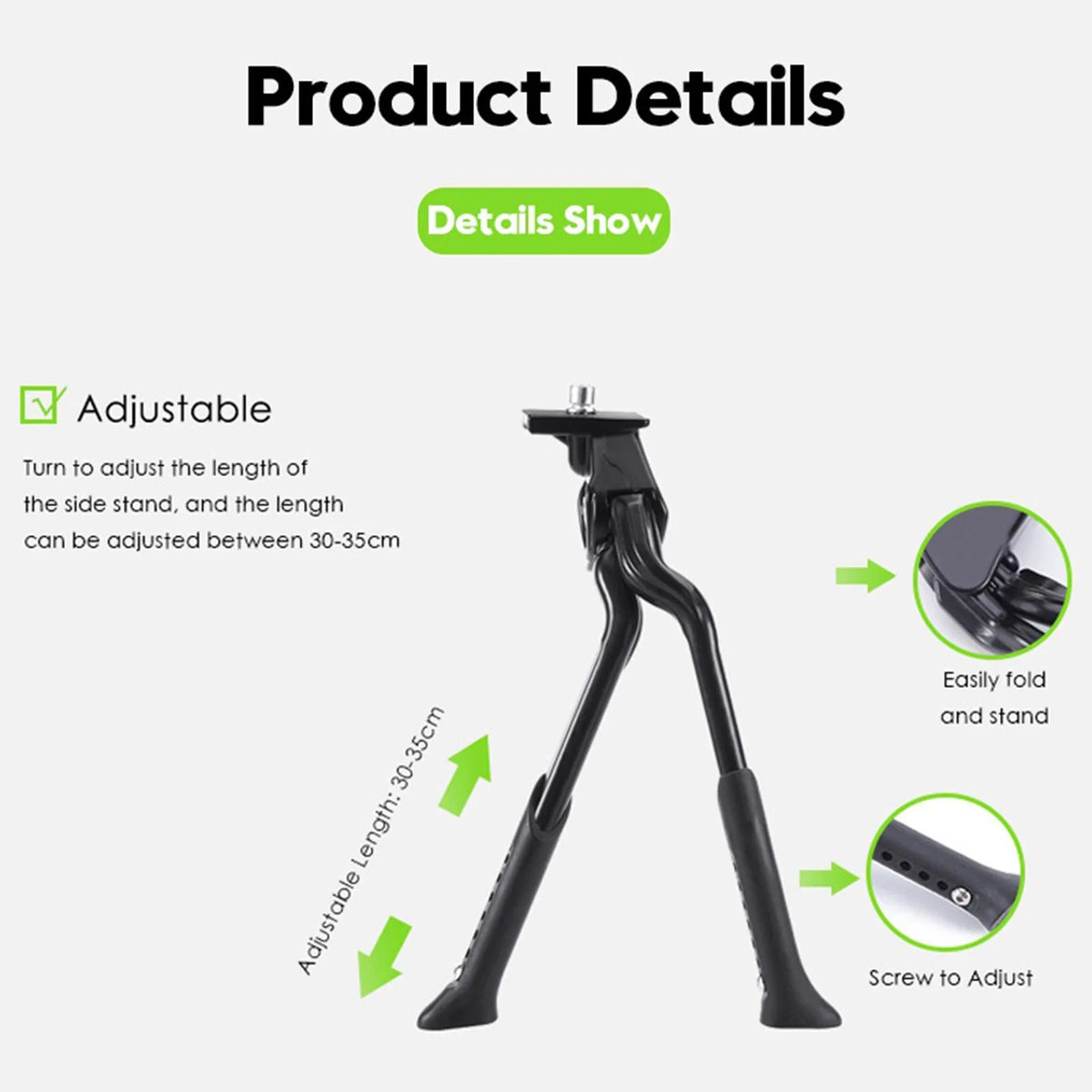 Double Leg Bike Kickstand for 24inch-29inch Mountain Bike R817