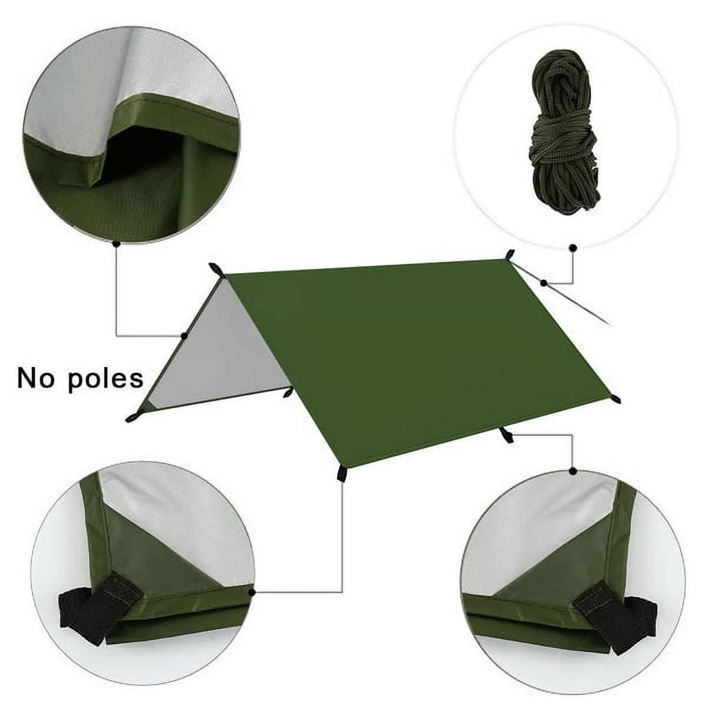 Waterproof Outdoor Camping Tent Tarp Sunshade Canopy Moisture-proof Mat 300X300CM G9439