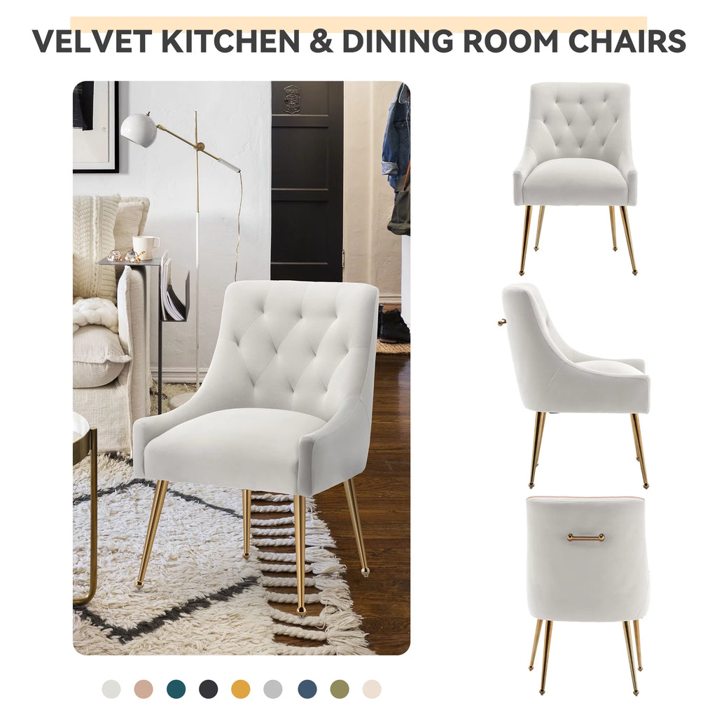 Velvet Dining Chairs Set of 2 Z2794