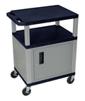 34x22 A V Cart - 3 Shelf, Cabinet, Electric - Nickel F830