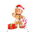 8 ft. Tall Brown Red & White Plastic Gingerbread Man Inflatable I505316