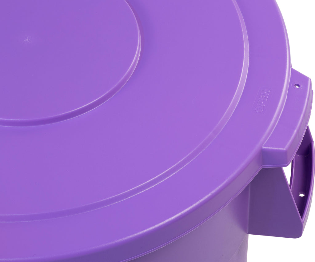 Purple 44 Gallon Flat Round Trash Can Lid N682