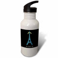 Blue Eiffel Tower Sports Water Bottle L869323