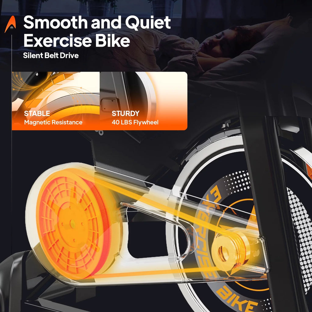 Stationary Magnetic Resistance Exercise Bike with LCD Monitor N653