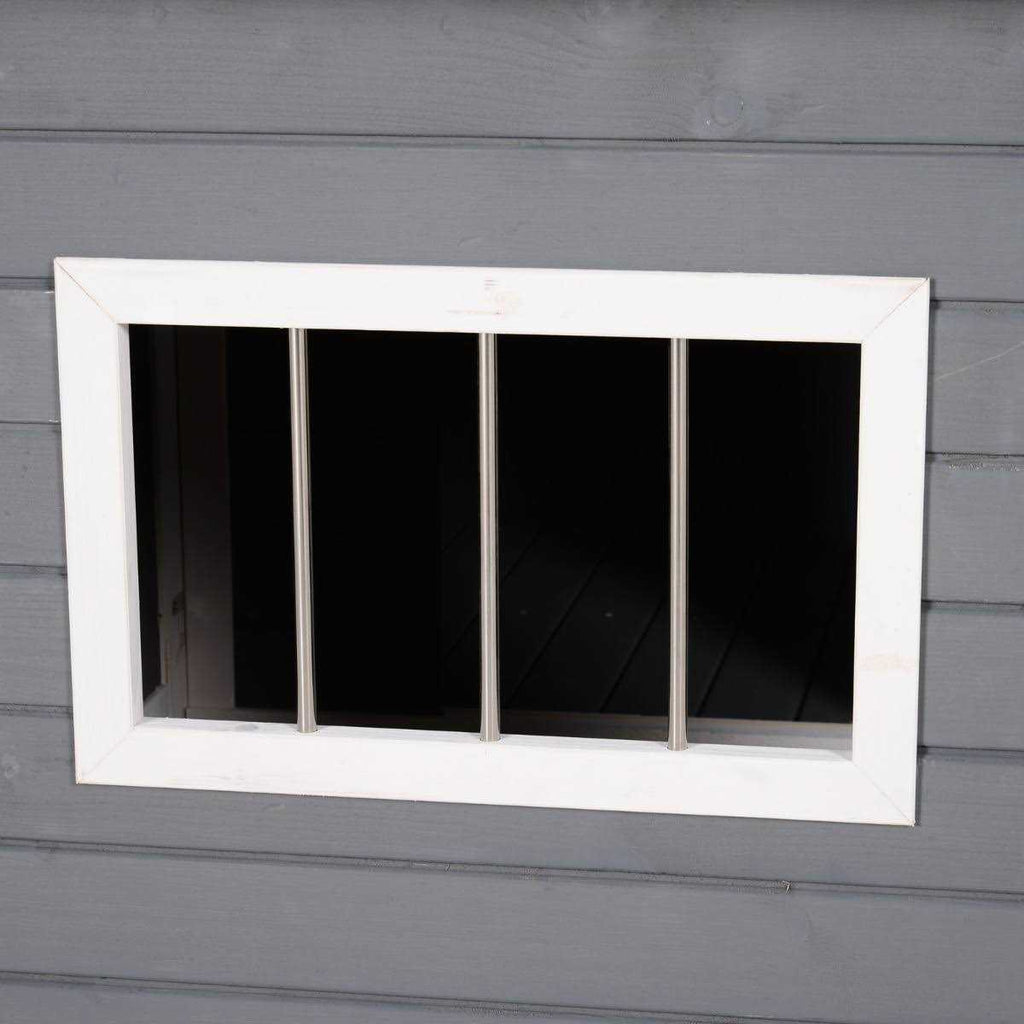 Wood Large Dog House Elevated Pet Shelter with Porch Deck E537