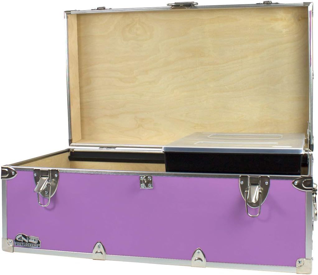 Navy Footlocker Storage Chest with Organizer Tray Z619869