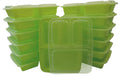 150-Pack Bento Lunch Boxes with Lids (3 Compartment/ 36 oz) Reusable Dish Set Z9535