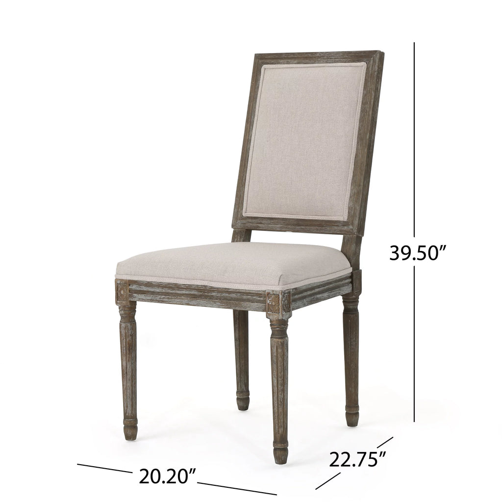 Fabric Upholstered Dining Chairs Set of 2 D837
