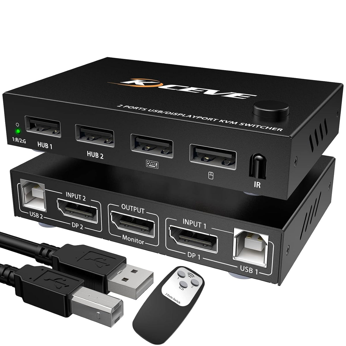 Displayport 2 Port 4K@60Hz KVM Switch with USB U16267