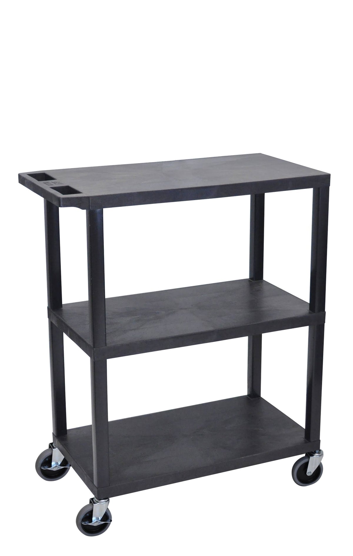 Black 3 Shelf Utility Cart N353