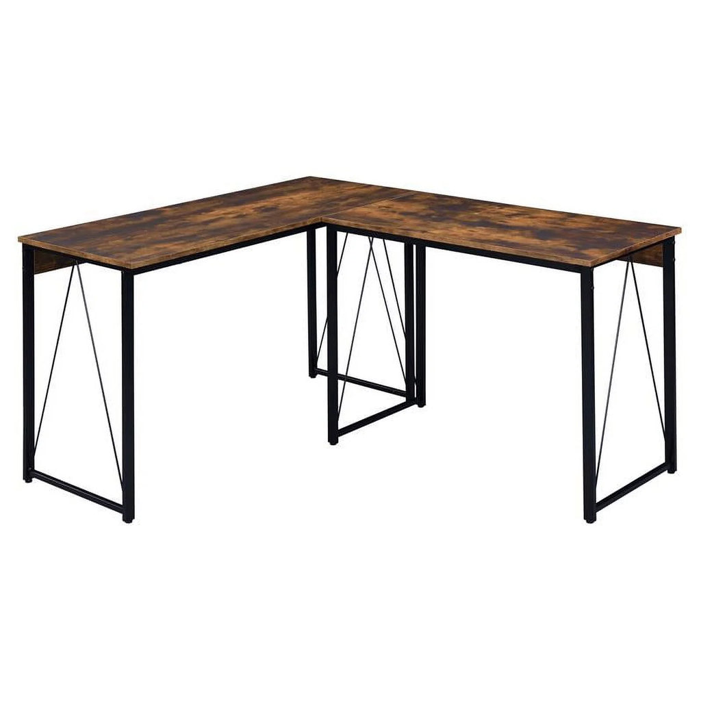 Weathered Oak and Black Wood Writing Desk N353128