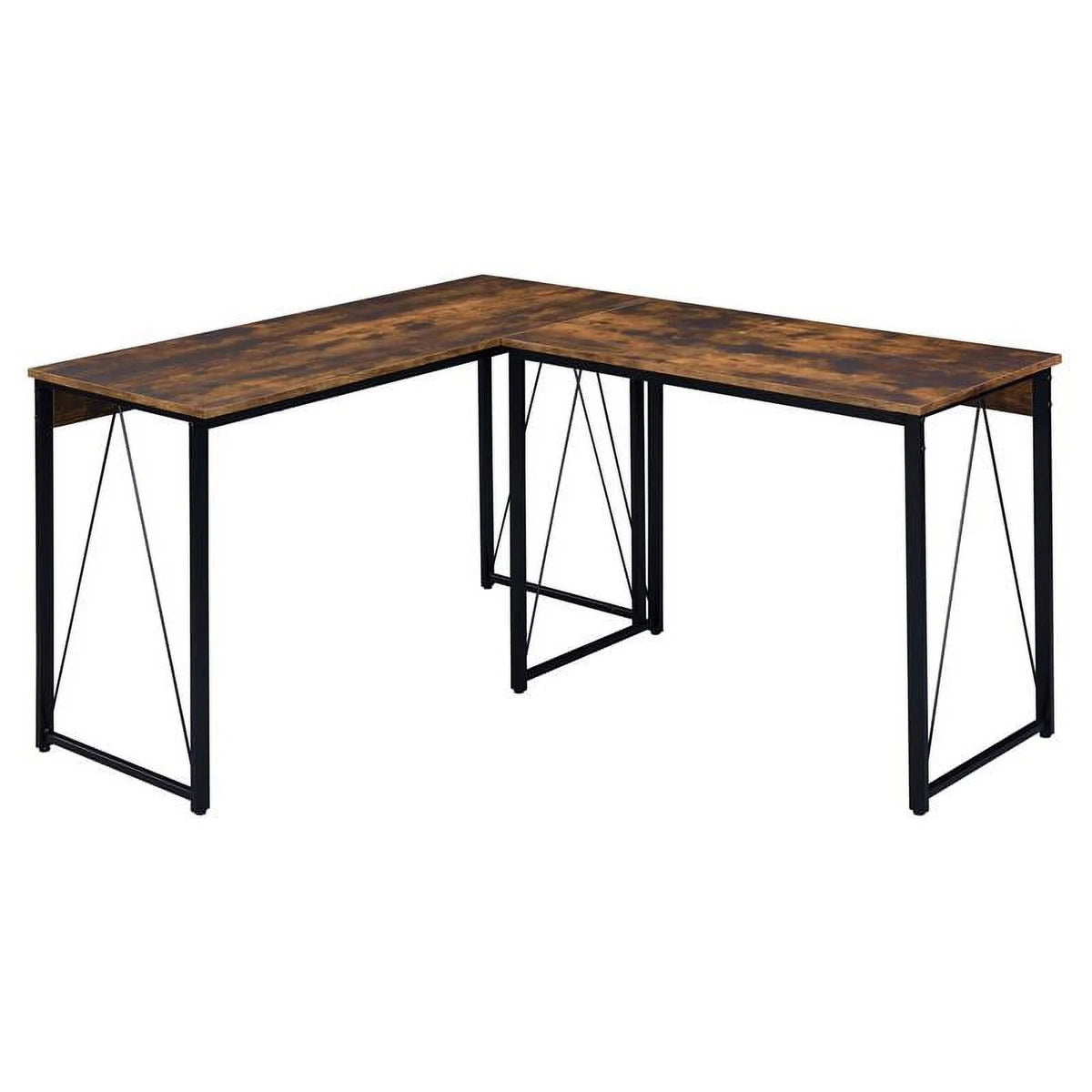 Weathered Oak and Black Wood Writing Desk N353128