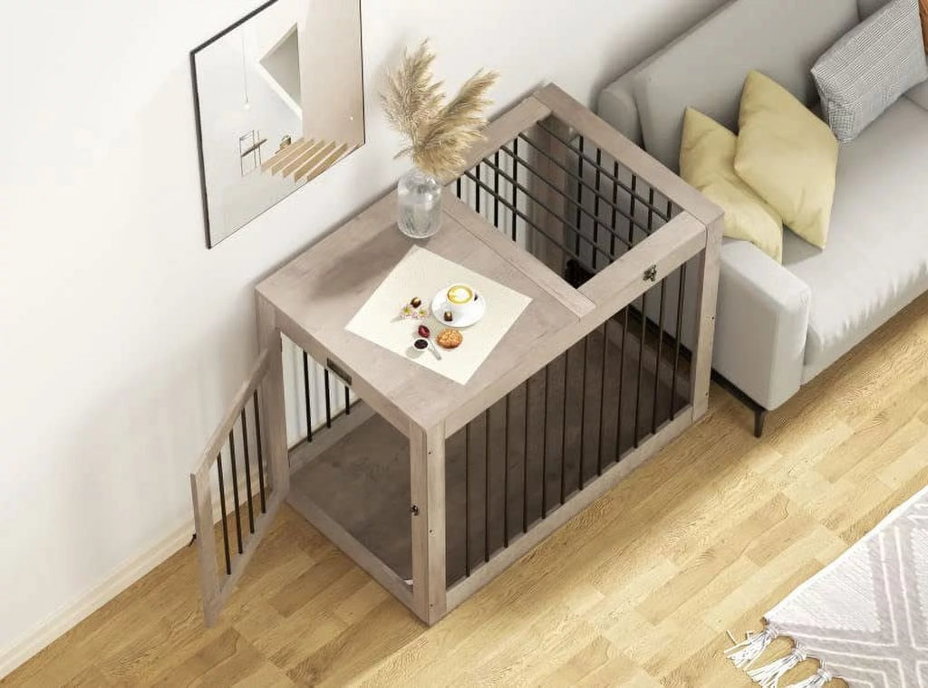 Large Wooden Dog Crate with 2 Doors Y451