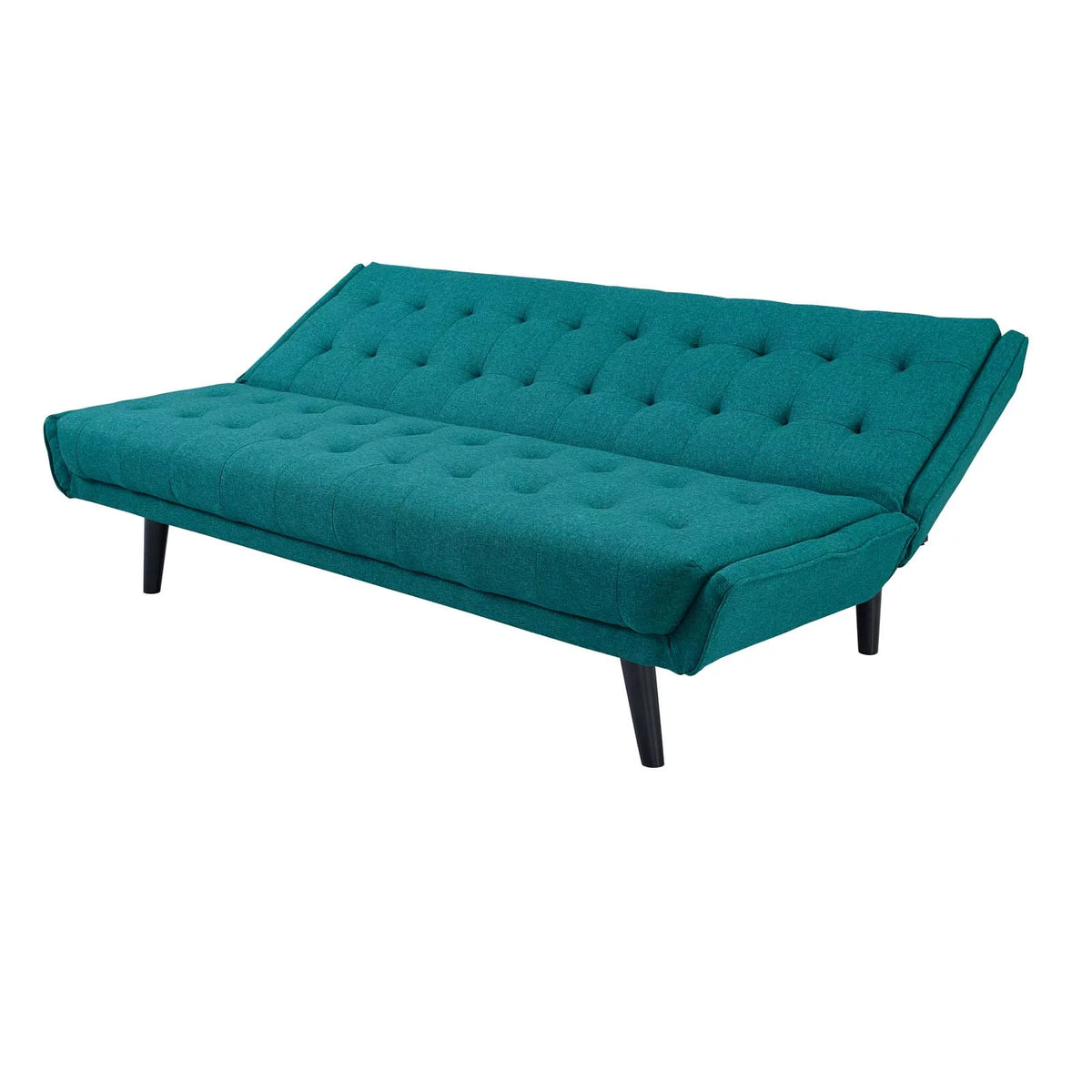 Aqua Blue Fabric Tufted Sofa Bed S649780