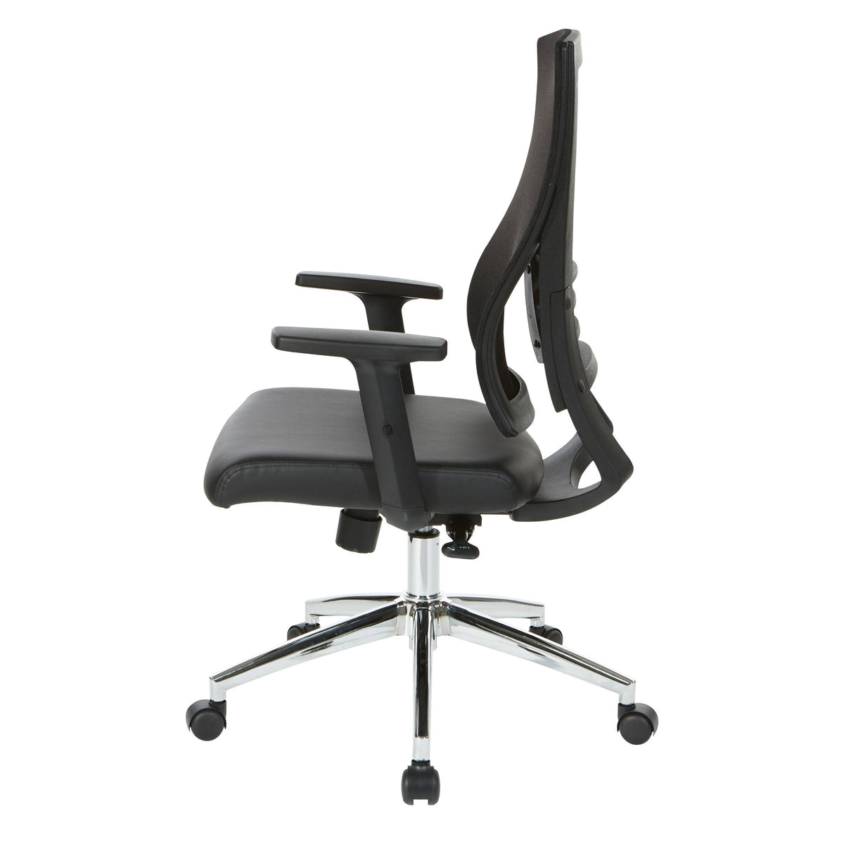 Bonded Leather Seat Office Chair with Black Frame V329302