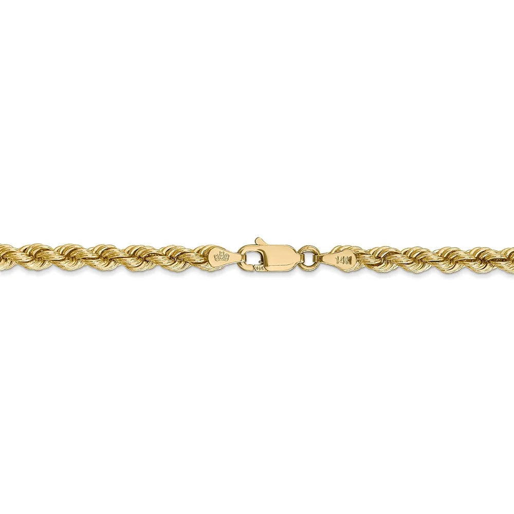 14kt Yellow Gold 22 inch Rope Chain with Lobster Clasp X162514