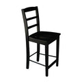 Black Solid Wood Counter Stool M5551