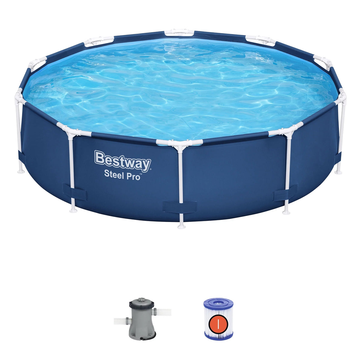 Steel Pro 10' x 30 Above Ground Swimming Pool Set with Filter Pump O3355