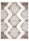 Ivory Brown 8' x 10' Shag Area Rug M674517