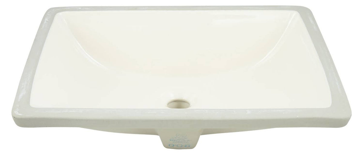 18.25-in. W Rectangle Undermount Sink Set in Biscuit H915468