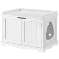 Wooden Cat Litter Box Enclosure Side Table X896671