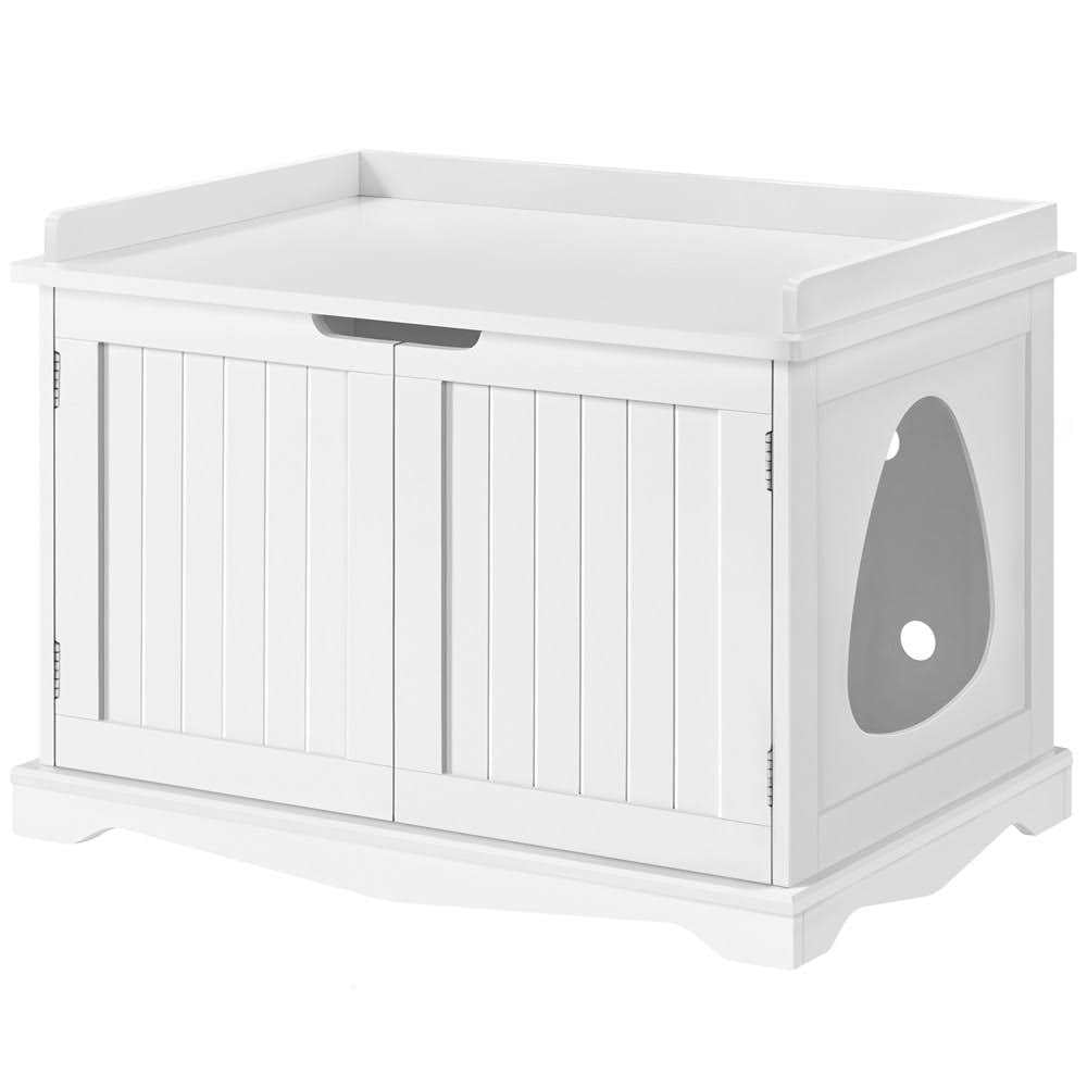 Wooden Cat Litter Box Enclosure Side Table X896671