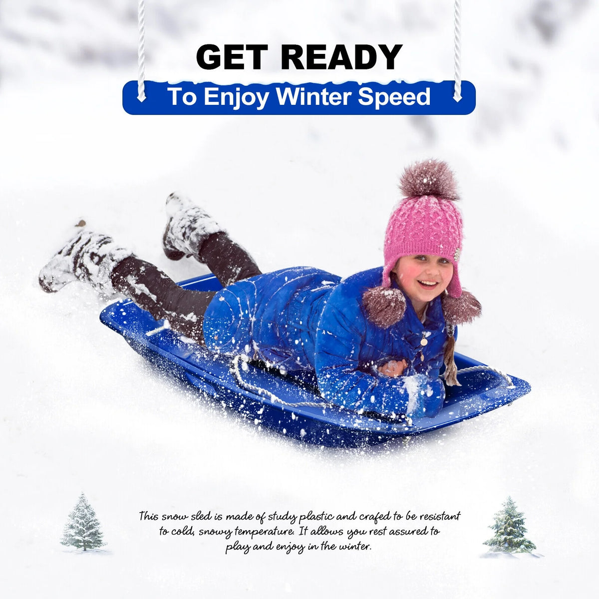 35in Plastic Snow Sled N9115