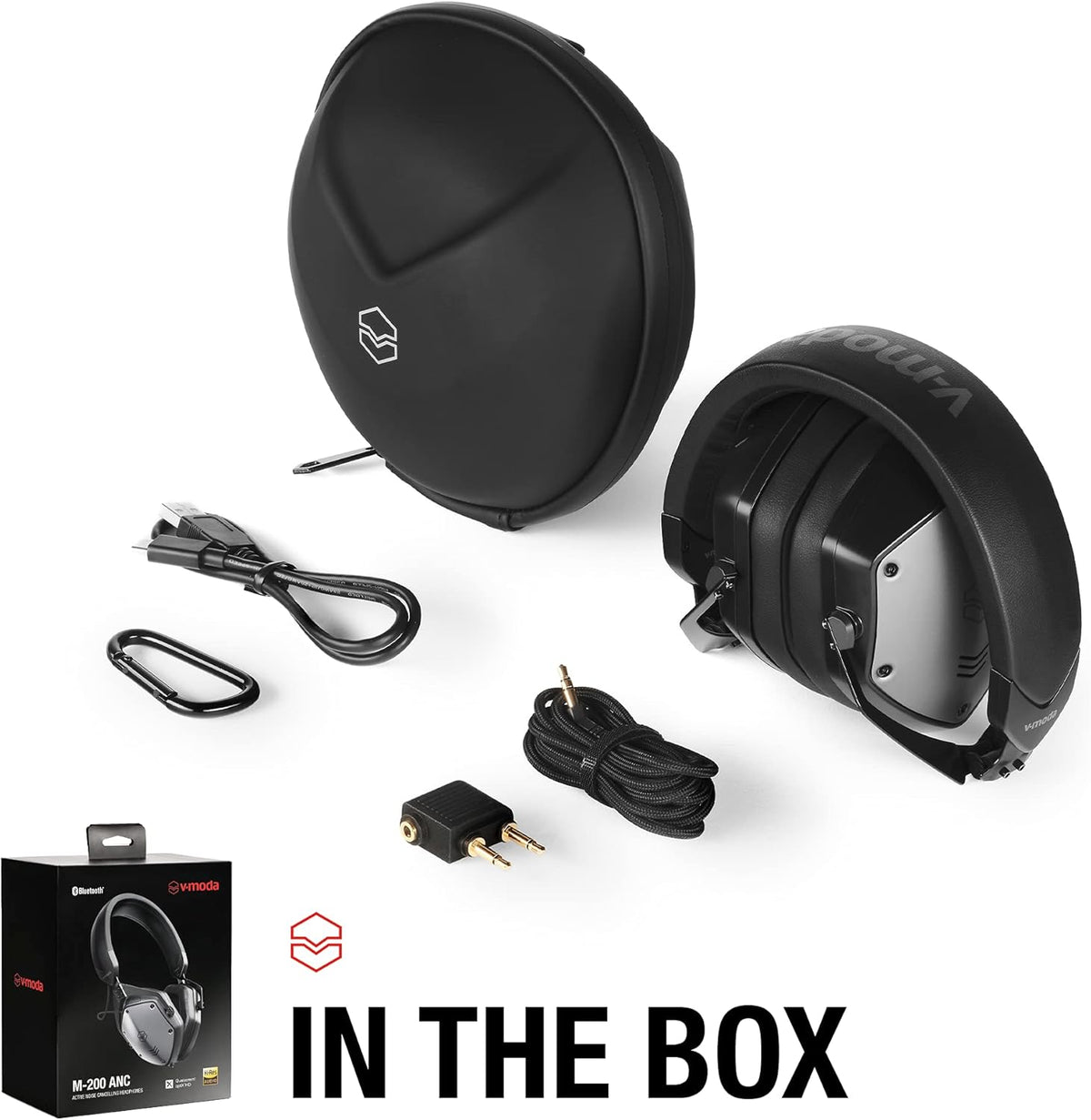 Matte Black Noise Cancelling Wireless Over-Ear Headphones H89244