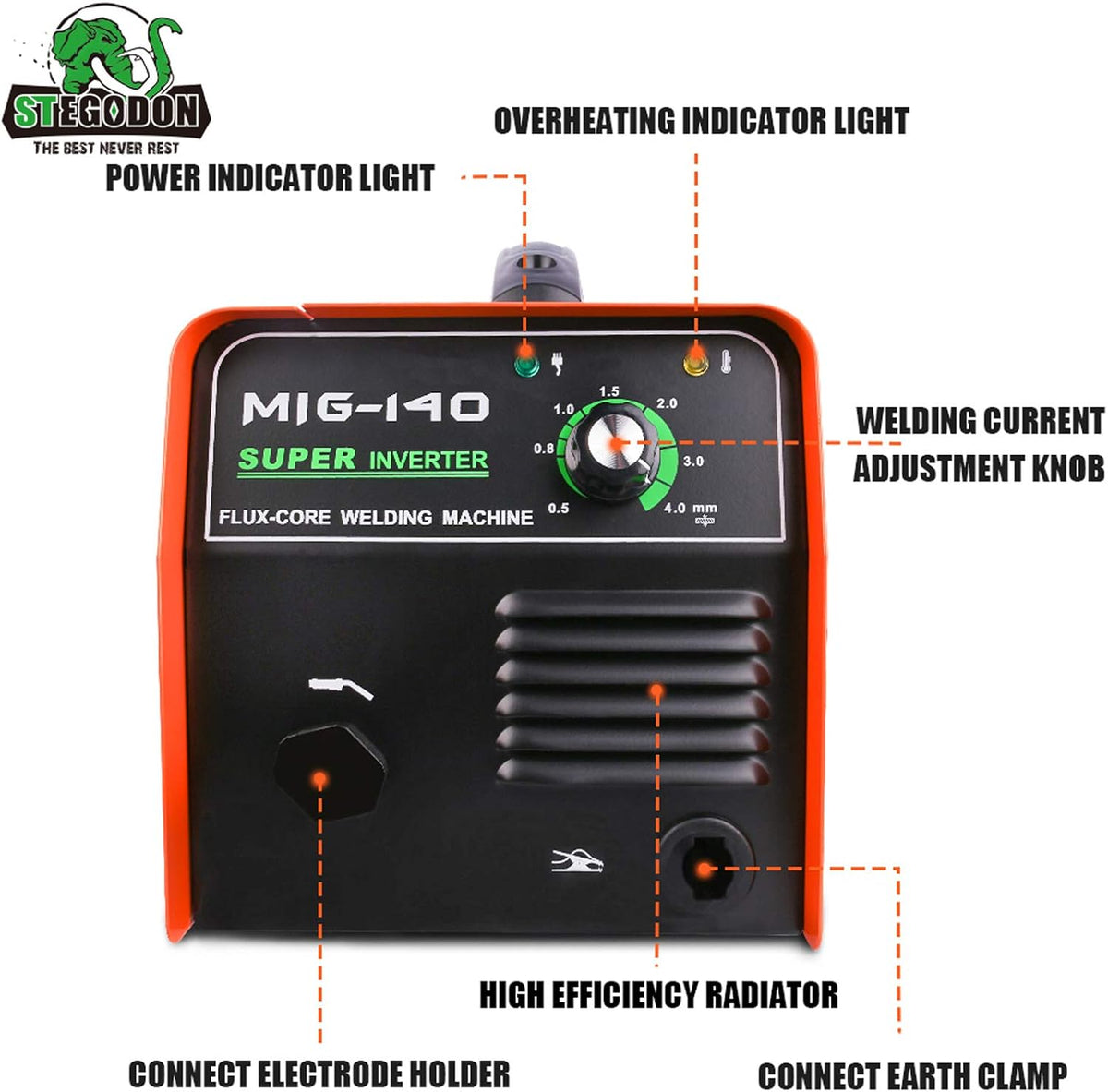 Portable 140 Welder Flux Core Wire Automatic Feed Welding Machine Y2243