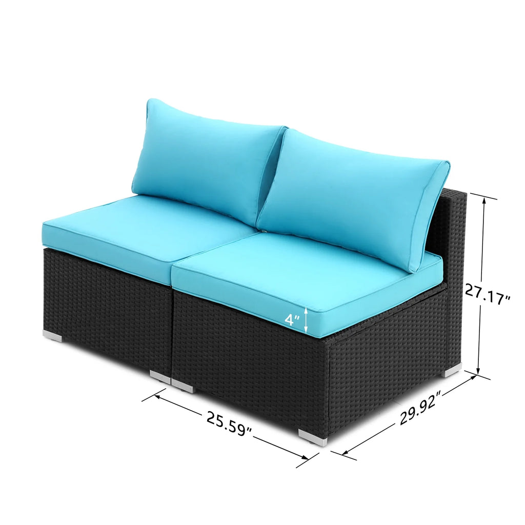Blue Outdoor Conversation Sofa Set H86502