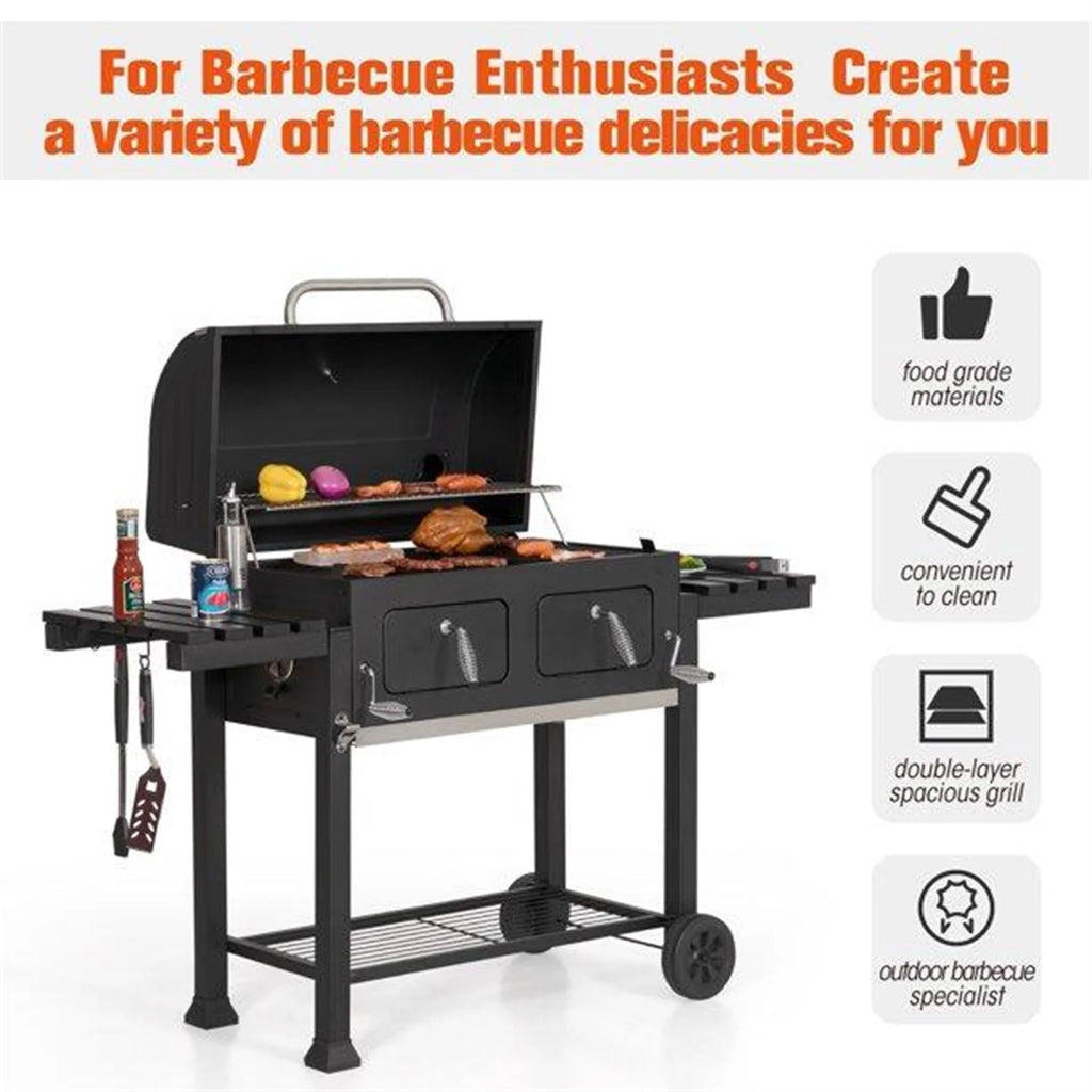 Charcoal Grill Portable BBQ Grill Black R3927