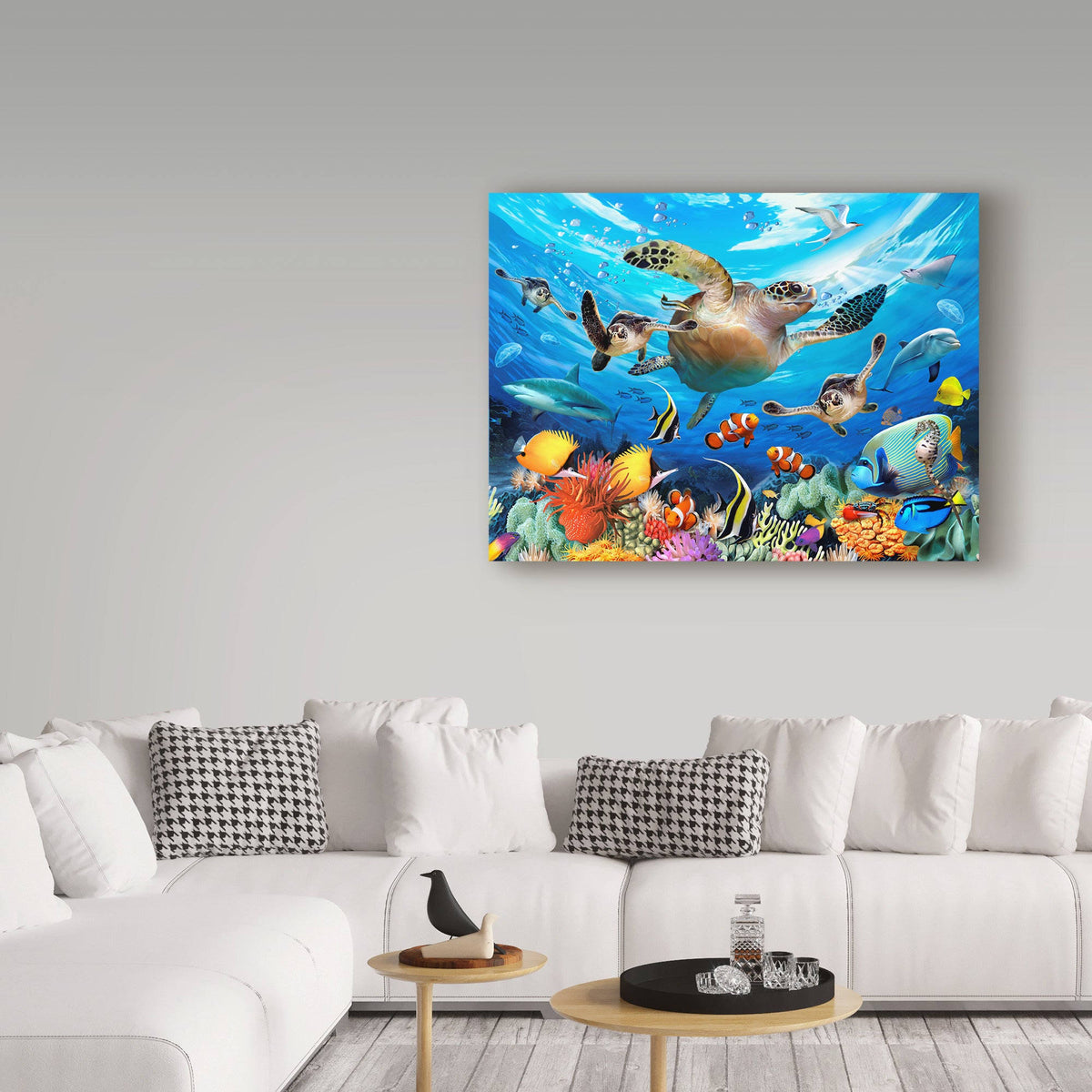 Large Turtle Canvas Art (24 in. W x 18 in. H) E7820