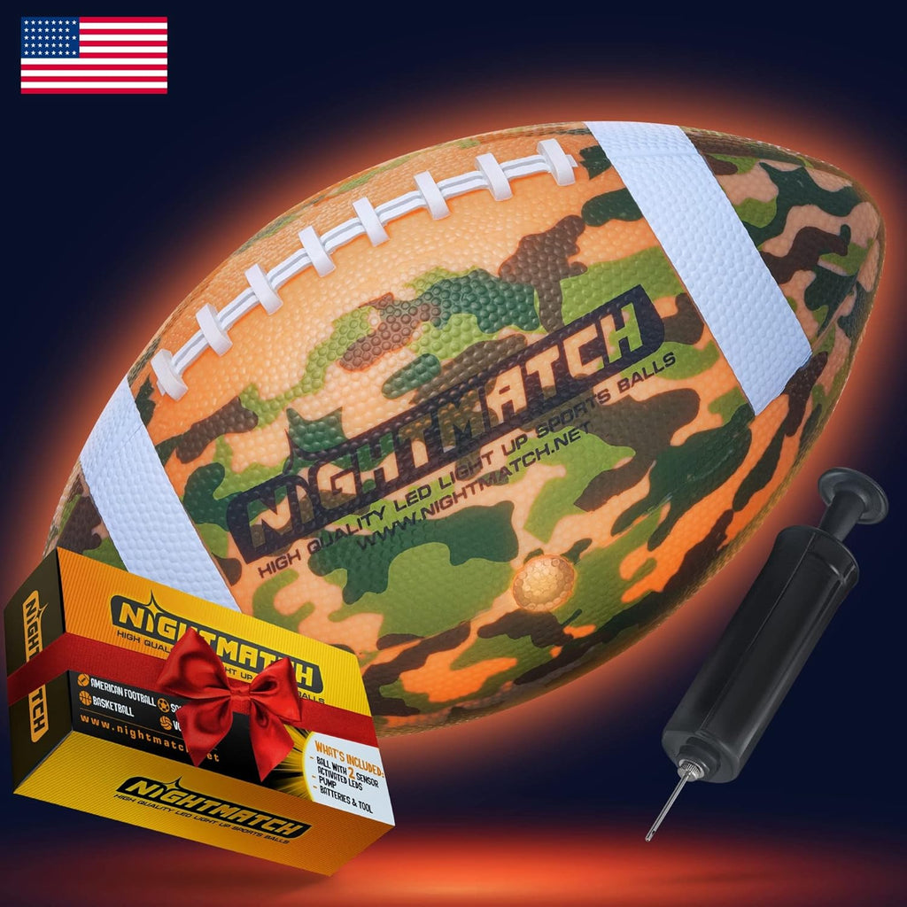 Glow in The Dark LED Football with Two LEDs Pack of 2 E863951