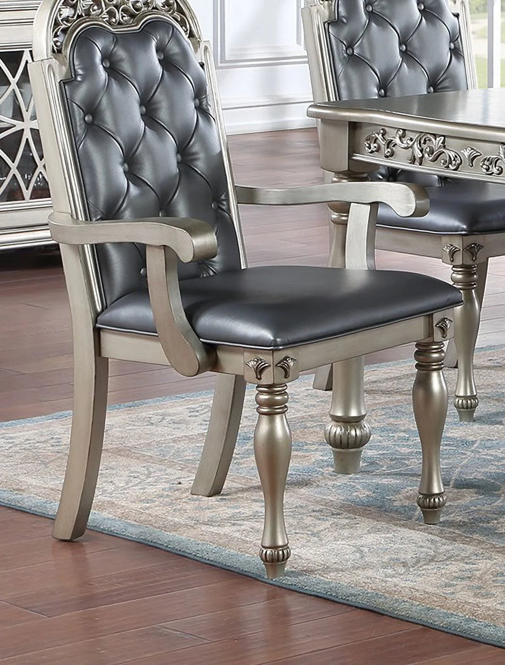 Set of 2 Grey Upholstered Dining Chairs P561698