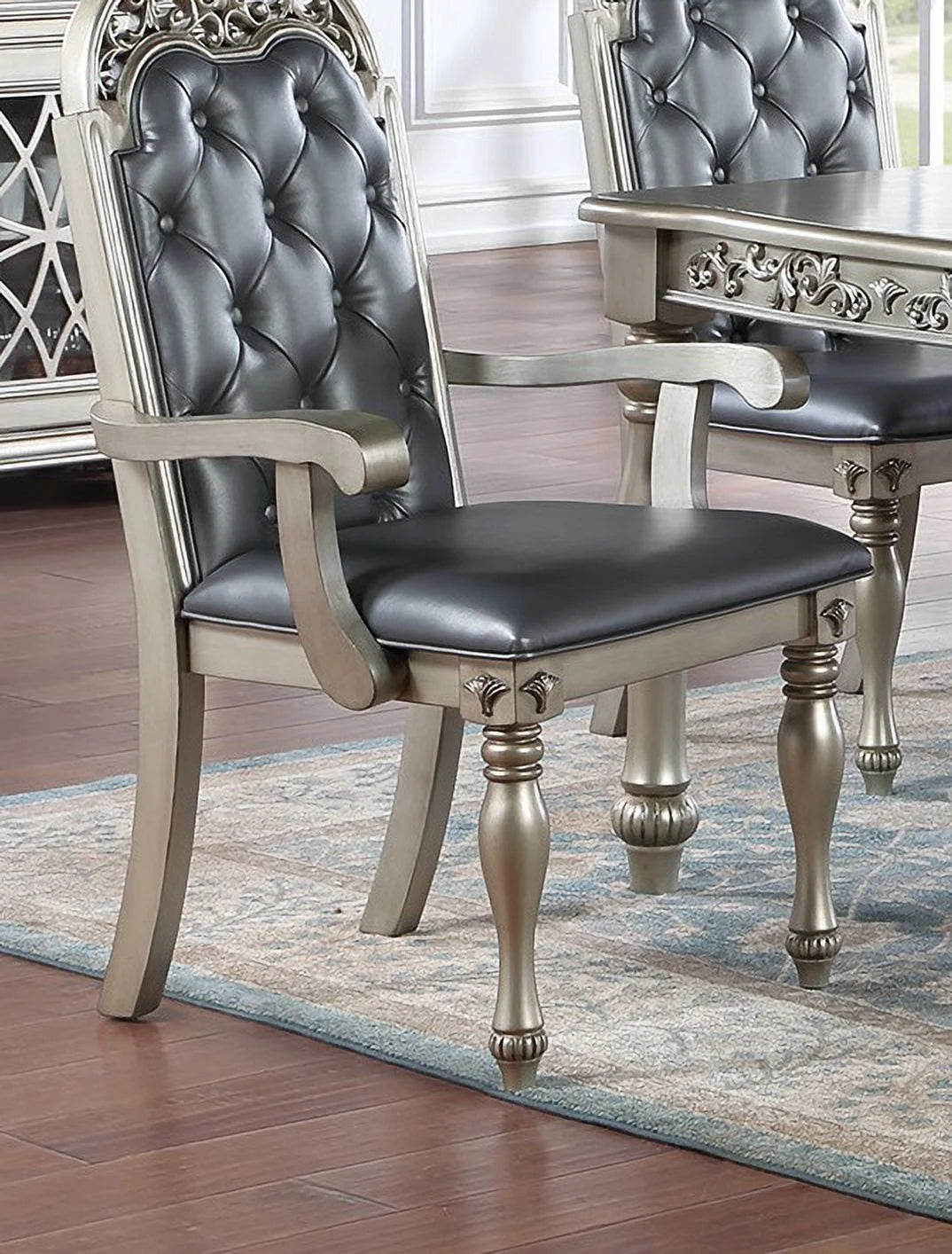 Set of 2 Grey Upholstered Dining Chairs P561698
