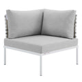 Grey Aluminum Outdoor Corner Chair V63680