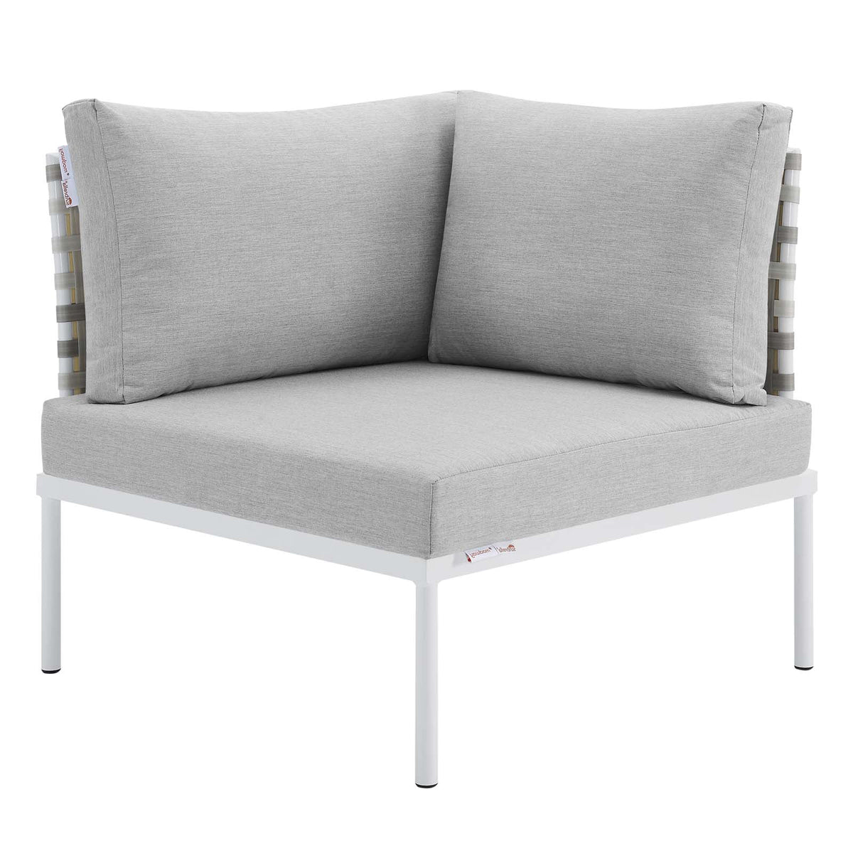 Grey Aluminum Outdoor Corner Chair V63680