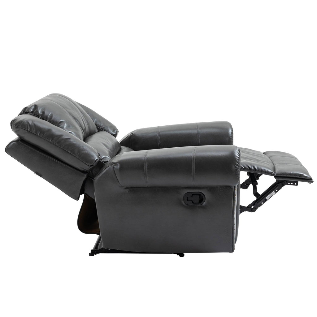 Grey Microfiber Manual Standard Recliner L8831