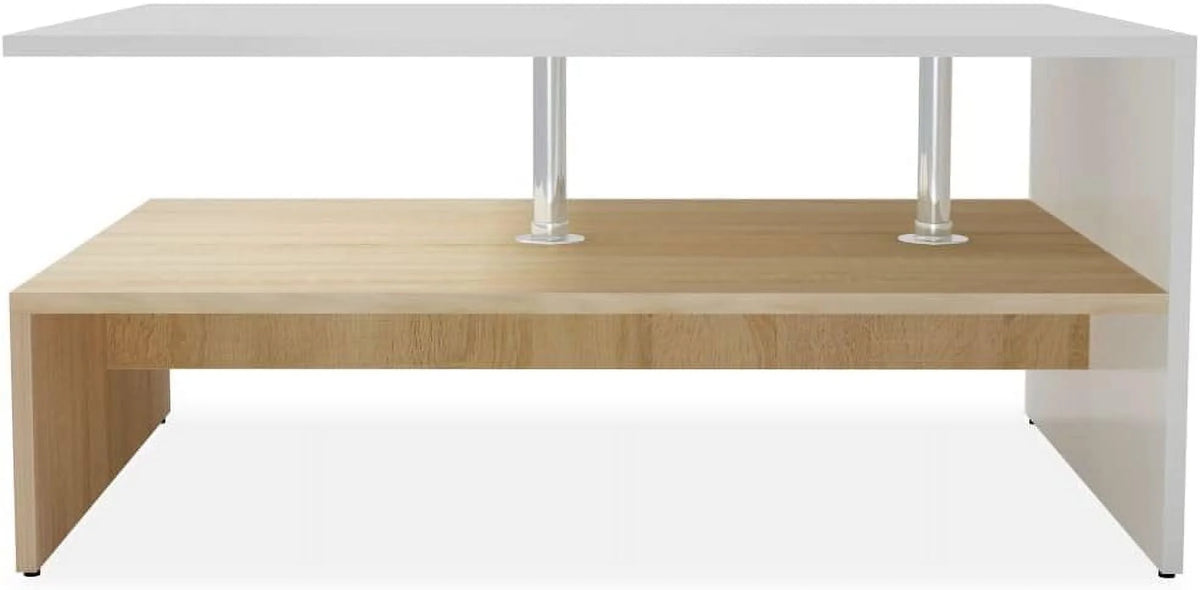 Oak and White Engineered Wood Coffee Table X106184