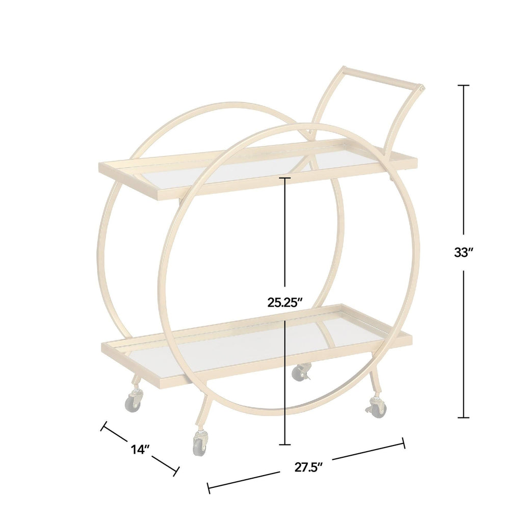 Gold/Brown Bar Cart X80758
