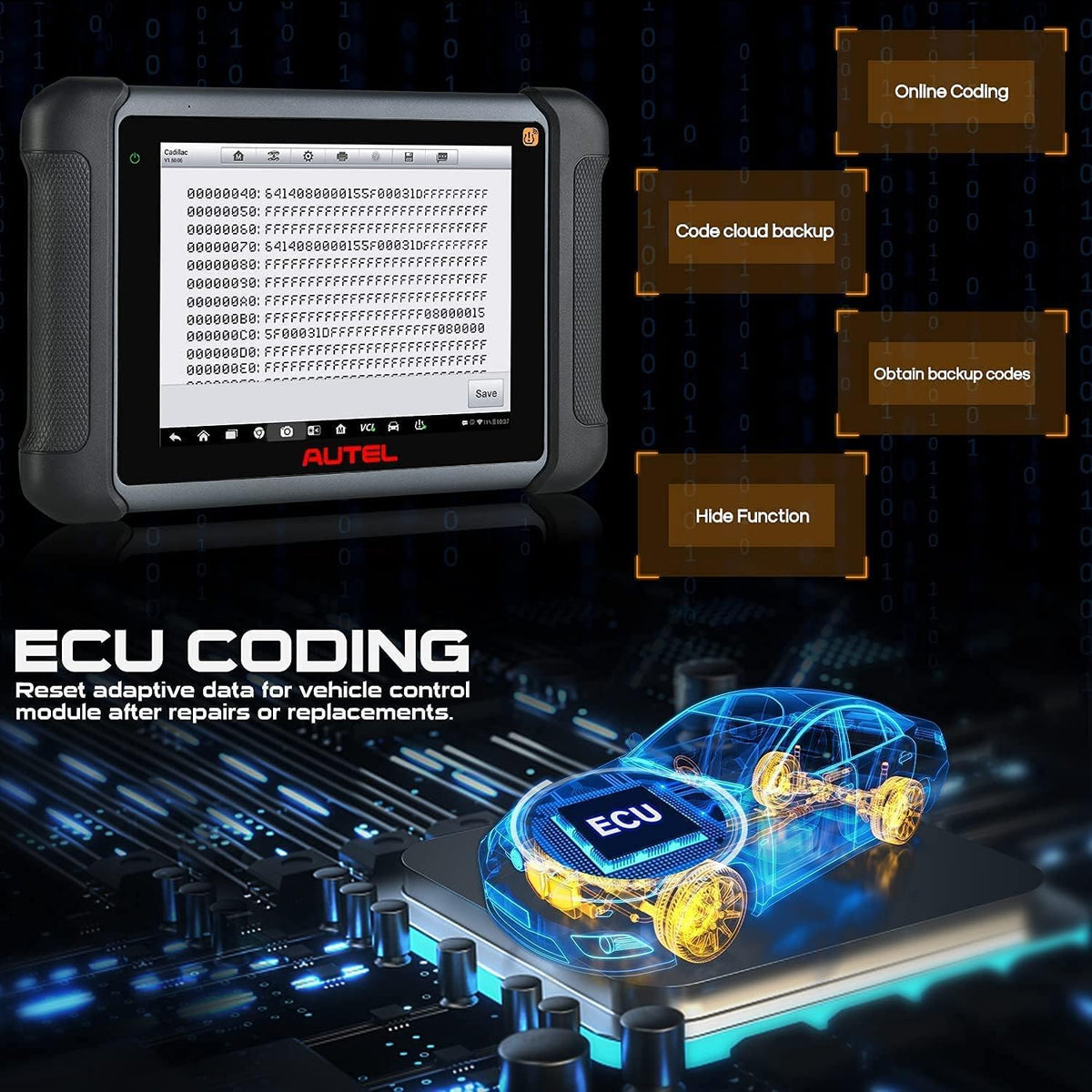 Diagnostic Scan Tool with TPMS and ECU Coding S856786