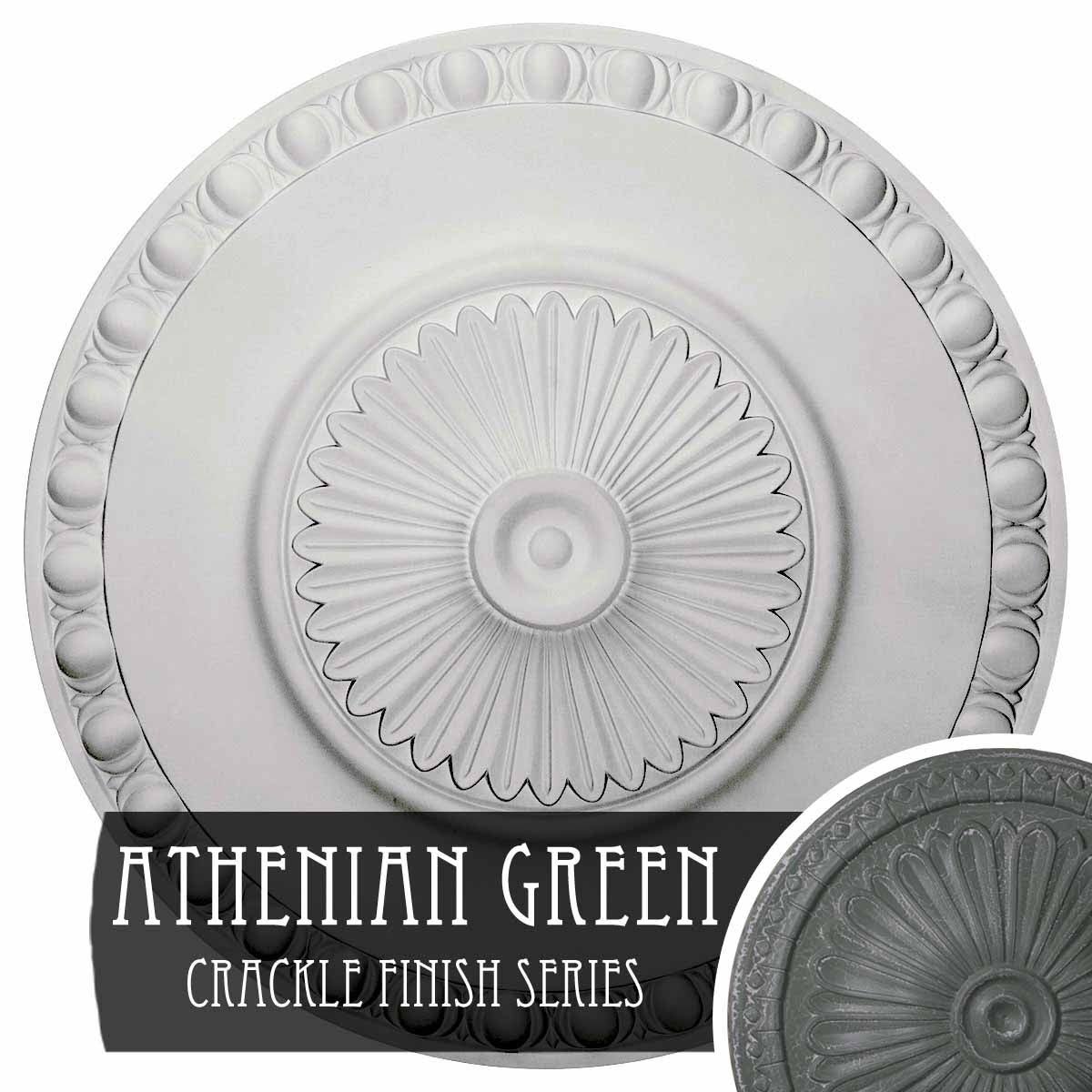 Hand-Painted Polished Copper Ceiling Medallion S290