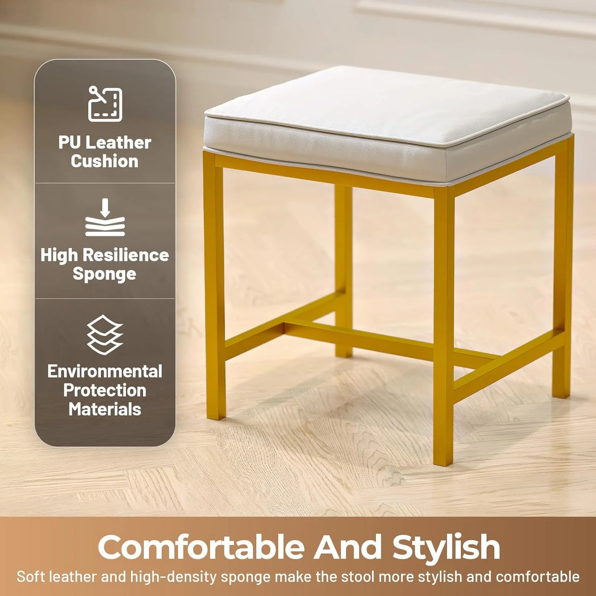Vanity Set with Lighted Mirror and Stool L11715